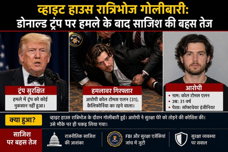 व्हाइट हाउस रात्रिभोज गोलीबारी: डोनाल्ड ट्रंप पर हमले के बाद साजिश की बहस तेज