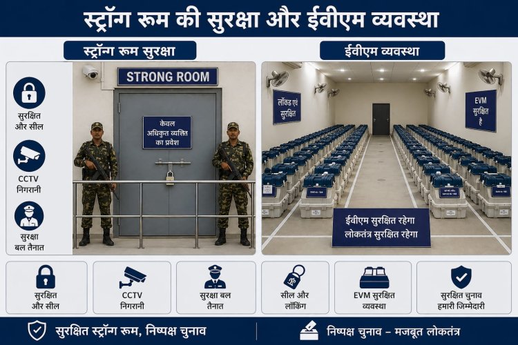 स्ट्रॉन्ग रूम की सुरक्षा और ईवीएम व्यवस्था: जानिए किसके पास होती है चाबी, कैसे होती है निगरानी