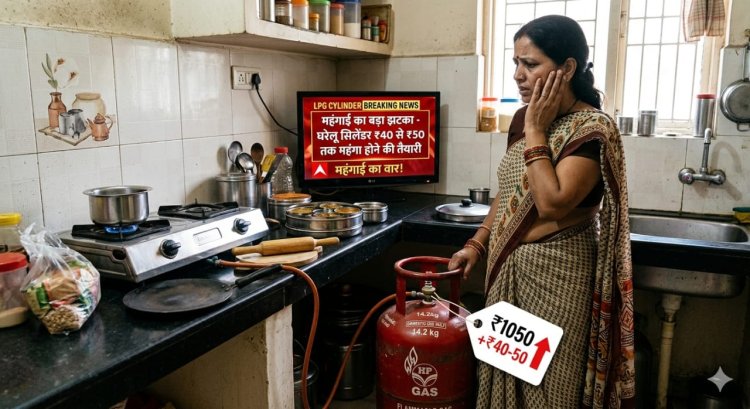 रसोई गैस पर महंगाई का वार! घरेलू सिलेंडर 40 से 50 रुपये तक महंगा करने की तैयारी