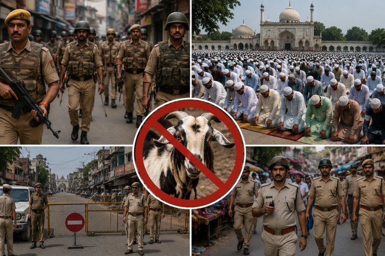 बकरीद पर यूपी में हाई अलर्ट, सड़कों पर नमाज और खुले में कुर्बानी पर सख्ती...