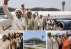जेवर से पहली उड़ान भरकर लखनऊ पहुंचे किसान
