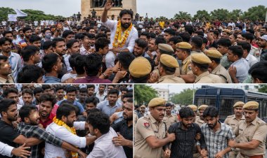 जयपुर प्रदर्शन में हंगामा, सीजेपी प्रमुख अभिजीत दिपके से बदसलूकी