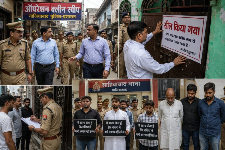 गाजियाबाद में चला बड़ा सफाई अभियान, 3 मदरसे सील
