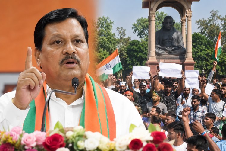 जंतर-मंतर प्रदर्शन के बीच गरजे नितिन नवीन