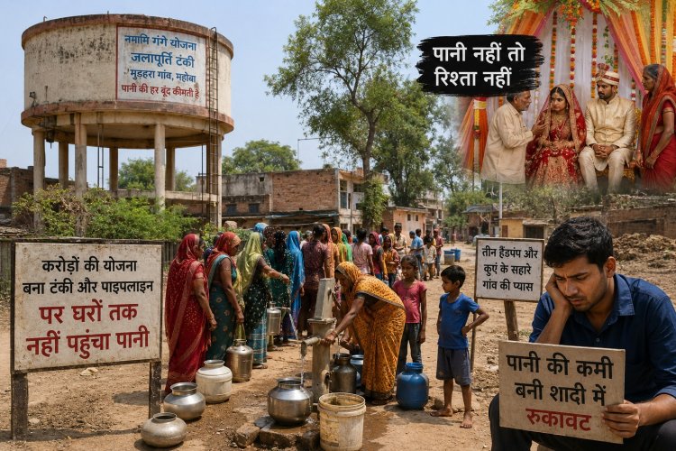 पानी की कमी से रुकी महोबा के युवाओं की शादी
