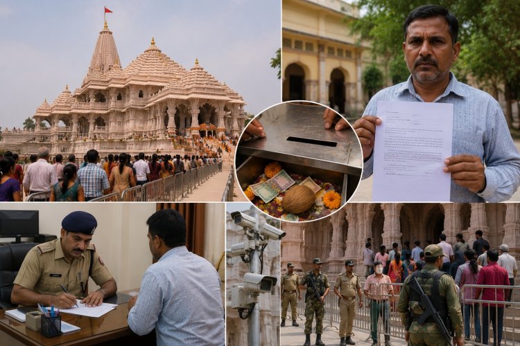 राम मंदिर चढ़ावा विवाद में नया मोड़:  'यही चारों असली चोर' कहकर दर्ज कराई तहरीर
