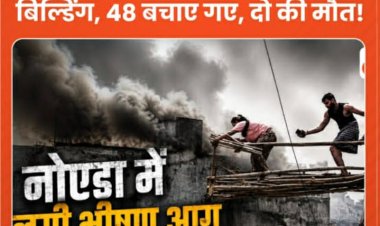 नोएडा में आग से मची तबाही!