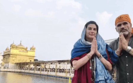अमृतसर में गोल्डन टेंपल पहुंचे अभिनेता सुनील शेट्टी:परिवार संग टेका माथा, बोले- यहां आकर मिलती है अलग ऊर्जा और मन को सुकून