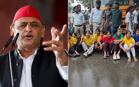 कोई शिक्षामंत्री है क्या  छात्राओं के प्रदर्शन पर अखिलेश यादव ने कसा तंज
