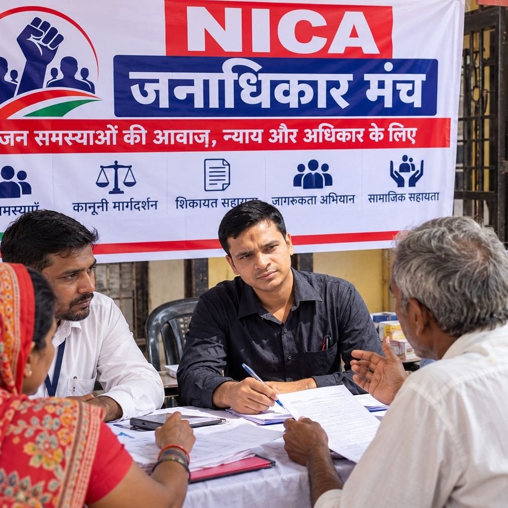 आगरा में जनाधिकार मंच ने लोगों की समस्याएं सुनीं:कानूनी व प्रशासनिक प्रक्रिया के प्रति किया जागरूक