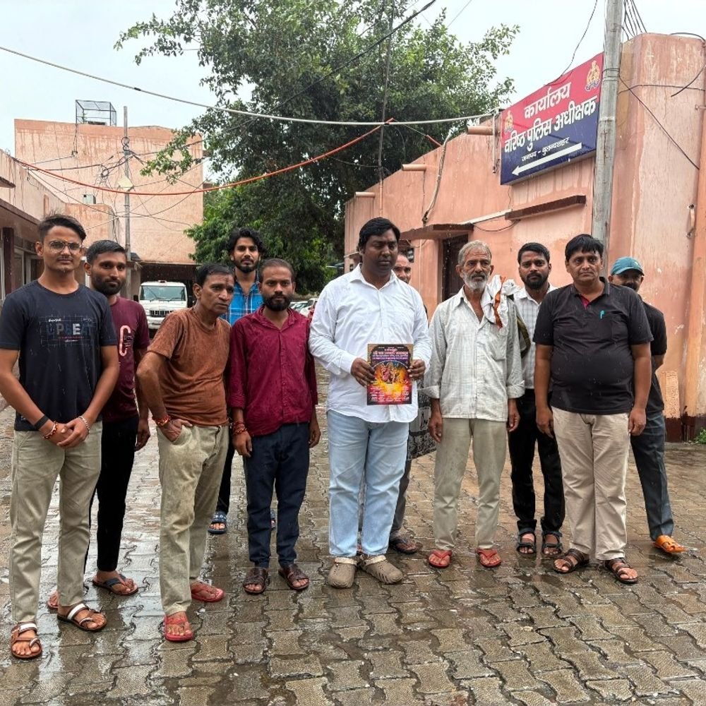 छठ भवानी शोभायात्रा को लेकर एसएसपी से शिकायत:बुलंदशहर में आयोजकों ने बाधा डालने वालों पर कार्रवाई की मांग की
