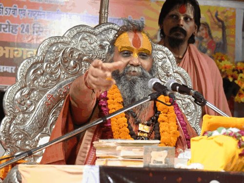 गोसेवा से श्रीकृष्ण की प्राप्ति संभव:श्रीमद्भागवत कथा में बोले स्वामी राजेंद्रदास; 5वें दिन किया लव-कुश के नामकरण का वर्णन