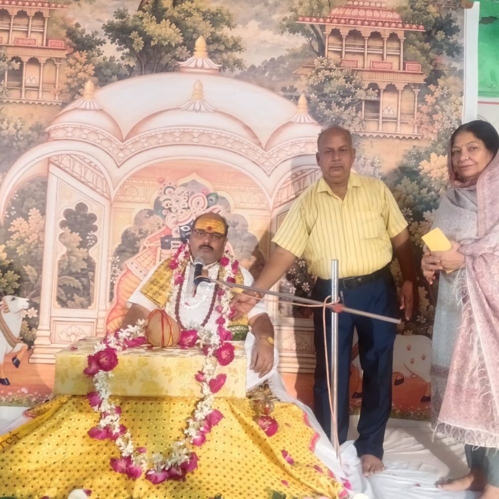 रामपुर में श्रीमद्भागवत कथा:द्रौपदी और उत्तरा के प्रसंग का वर्णन, वृद्धाश्रम में गूंजे श्रीकृष्ण के जयकारे
