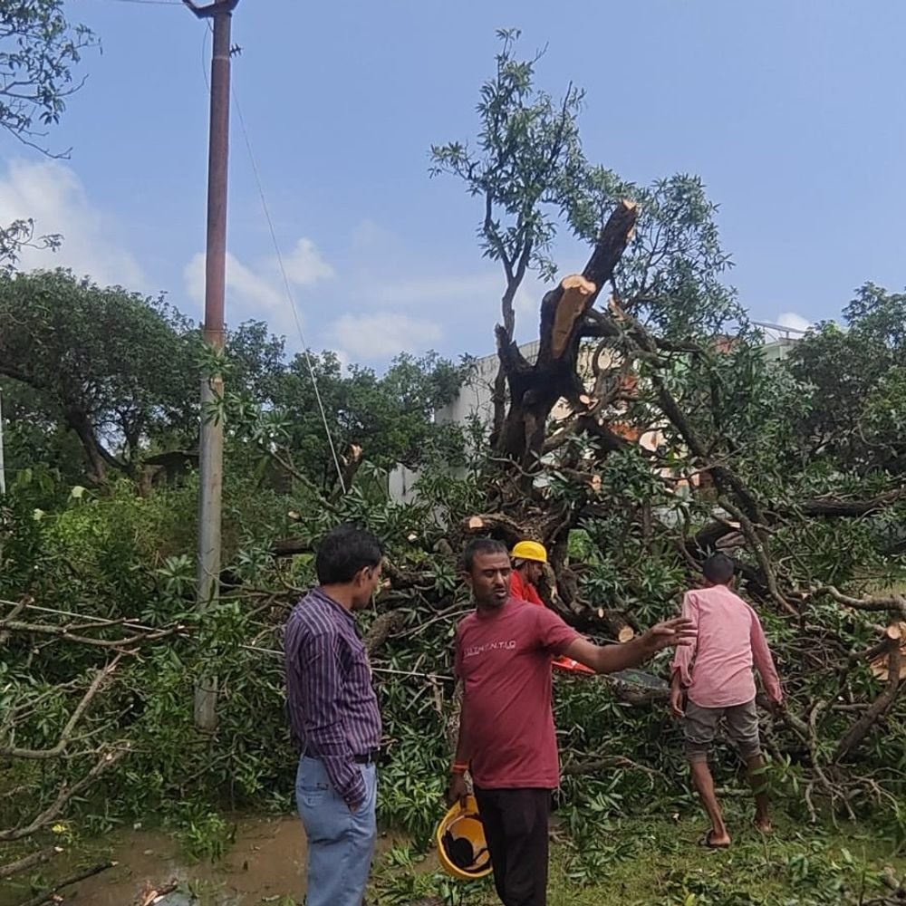 श्रावस्ती में आंधी-बारिश से 433 बिजली पोल टूटे:चार दिन से बिजली संकट, आपूर्ति ठप अंधेरे में डूबे कई क्षेत्र, विभाग बोला- बहाली में समय लगेगा