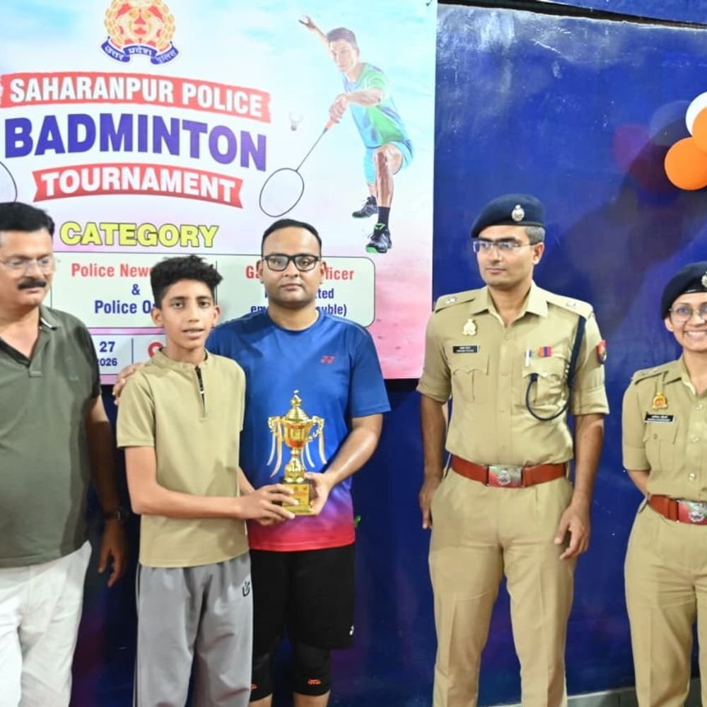 सहारनपुर में तीन दिवसीय पुलिस बैडमिंटन टूर्नामेंट का समापन:SSP अभिनंदन सिंह और सोनू की जोड़ी बनी चैंपियन, कई वर्गों में हुए मुकाबले