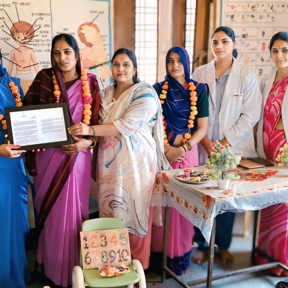 आंगनबाड़ी कार्यकर्ताओं का सम्मान, योजनाओं की दी जानकारी