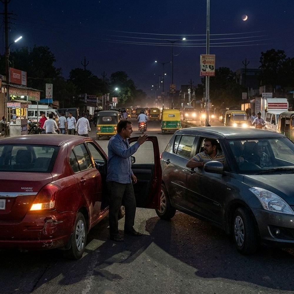 तेज रफ्तार कार ने दूसरी कार में मारी टक्कर:लखनऊ में विरोध करने पर मां-बेटे पर गाड़ी चढ़ाने का प्रयास, महिला घायल