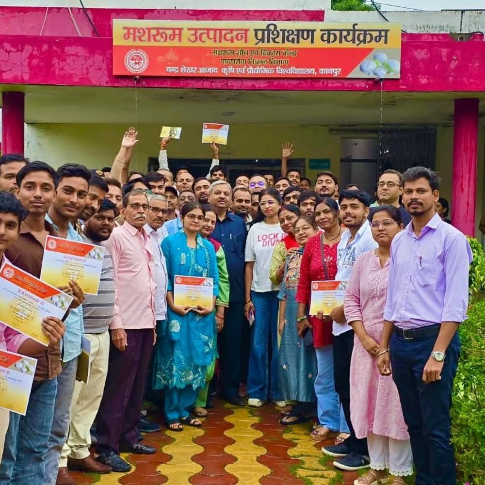 कानपुर में मशरूम उत्पादन प्रशिक्षण संपन्न:92 लोगों ने सीखी आधुनिक तकनीक, सरकारी योजनाओं और सब्सिडी पर चर्चा