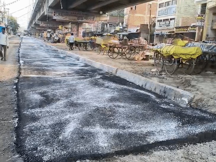 कानपुर-सागर हाईवे के 3 हजार गड्ढे भरे जाने लगे:NHAI ने 70 किमी सड़क की मरम्मत शुरू की, वाहन चालकों को मिलेगी राहत