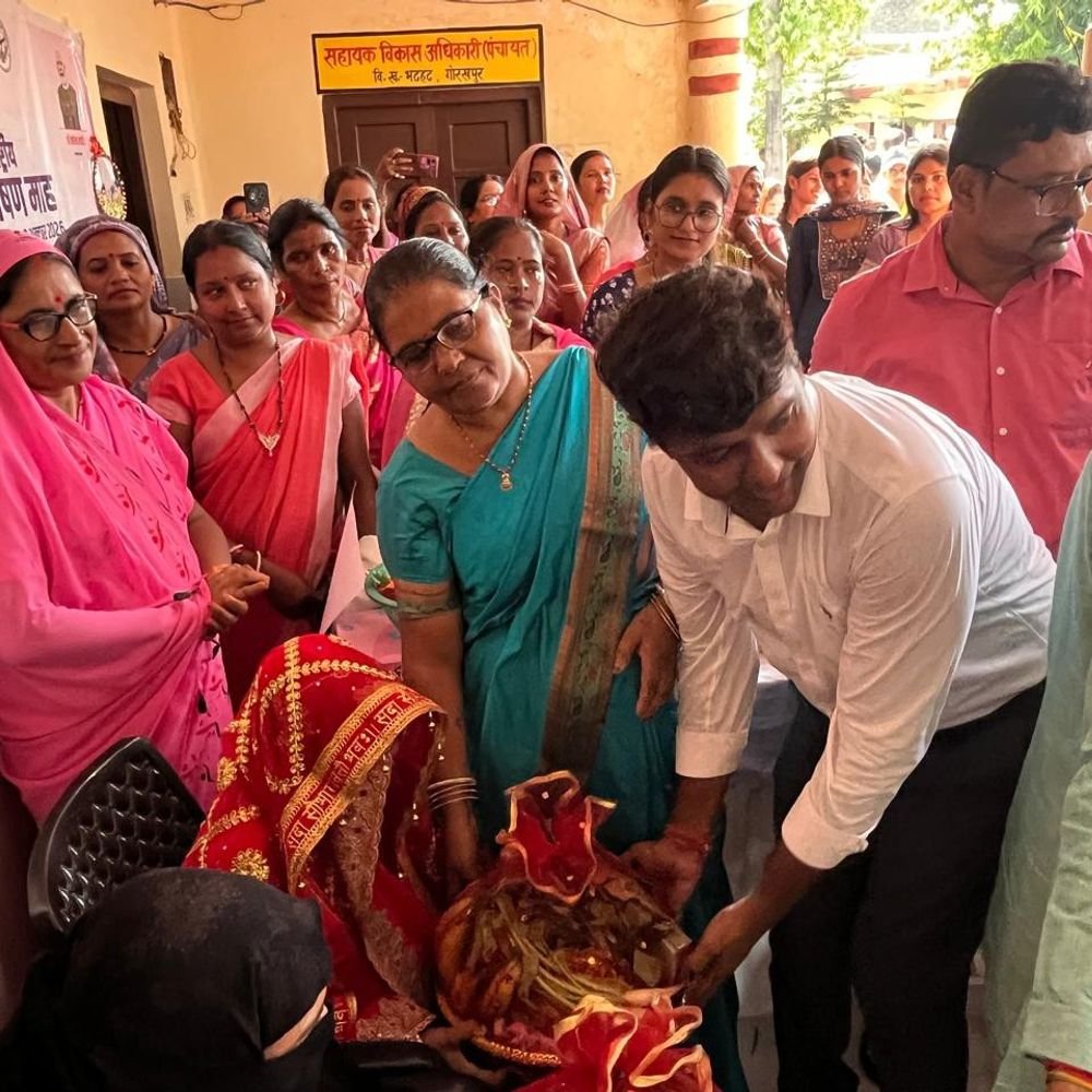 भटहट में सेवा संकल्प कार्यक्रम:शिविर में 2 शिशुओं का अन्नप्राशन, 3 गर्भवती महिलाओं की गोदभराई