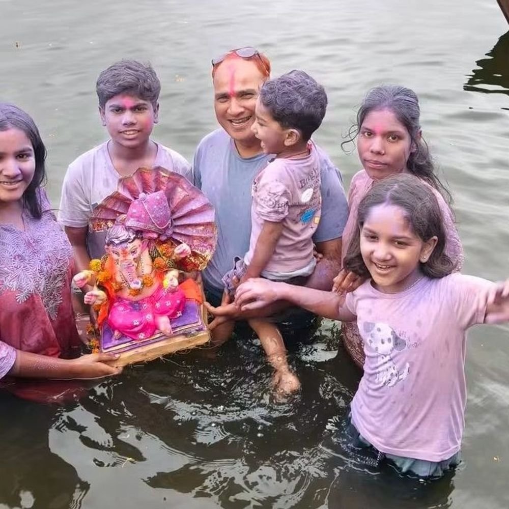 ललितपुर में गणपति बप्पा को दी गई विदाई:डीजे पर झूमे श्रद्धालु, गोविंद सागर बांध और सीता पाठ घाट पर मूर्तियां विसर्जित