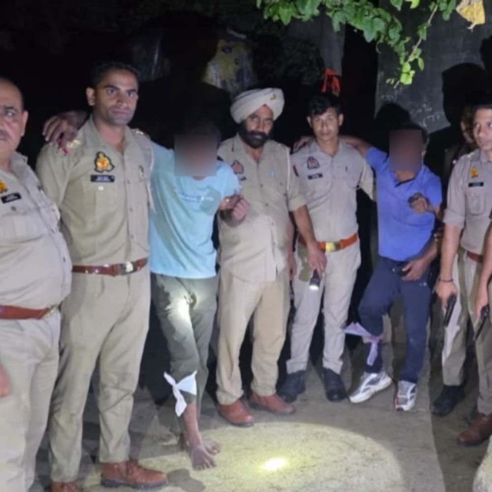 बागपत में मुठभेड़ के बाद पुलिस ने दो बदमाश पकड़े:किसान के नलकूप से उपकरण चोरी कर रहे थे, एक साथी फरार; तलाश जारी