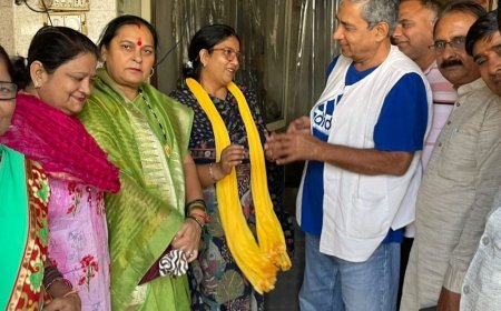 हापुड़ में भाजपा जिलाध्यक्ष का स्वागत:संगठन की मजबूती और स्नातक एमएलसी चुनाव पर चर्चा