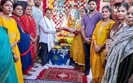 लखनऊ में गणेश उत्सव मनाया गया:कुटिया वाली गली में विशेष पूजा, भंडारे संग बप्पा को भावपूर्ण विदाई
