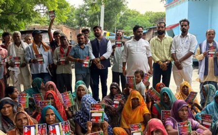 लोजपा ने 'यूथ बोले तो' कार्यक्रम के लिए किया जनसंपर्क:भदोही में ग्रामीणों को प्रयागराज आने का न्योता, चिराग पासवान होंगे शामिल