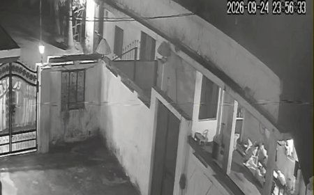 तेंदुआ 10 फुट ऊंची दीवार फांदकर छत पर पहुंचा, CCTV:लखीमपुर में ग्रामीणों ने पिंजरा लगाने की मांग की, 4 दिन पहले मिस्त्री पर किया था हमला