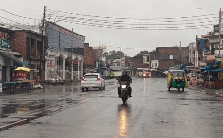 आजमगढ़ में भारी बारिश का अलर्ट:39 किलोमीटर प्रति घंटे की रफ्तार से चल रही हवाएं, रात से हो रही है बारिश