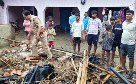 मैनपुरी में छप्पर ठीक करते समय ढही दीवार, 2की मौत:5 लोग गंभीर घायल, मलबे में दबे थे 7 लोग