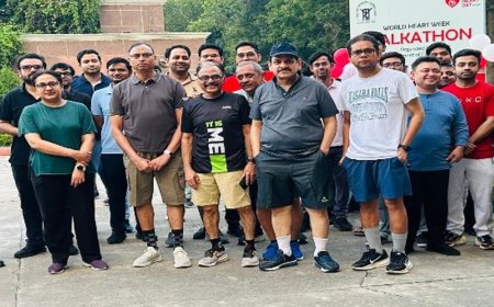 SGPGI में वॉकाथॉन से दिया स्वस्थ दिल का संदेश:100 से ज्यादा लोगों ने लिया हिस्सा, रोज 20 मिनट चलने का दिया मंत्र