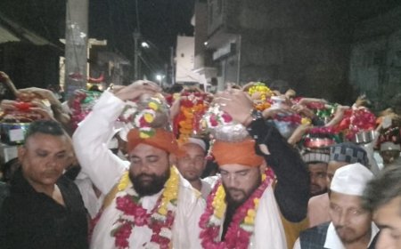 फर्रुखाबाद में जश्न-ए-गौस पर उमड़ा अकीदत का सैलाब:गागर जुलूस में दिखा कौमी एकता का संगम, पुलिस रही मुस्तैद
