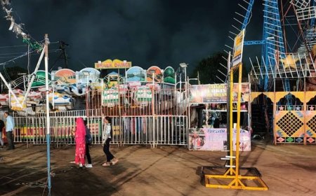 बारिश से दाऊजी महाराज मेला की रौनक फीकी:झूले नहीं चले, दुकानें खाली रहीं, बिजली सप्लाई पर भी असर पड़ा