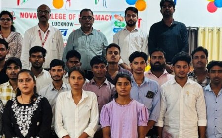 लखनऊ स्थित कॉलेज में ओरिएंटेशन प्रोग्राम 'उद्भव':गोमती नगर में बीफार्मा सत्र, नए विद्यार्थियों का हुआ भव्य स्वागत