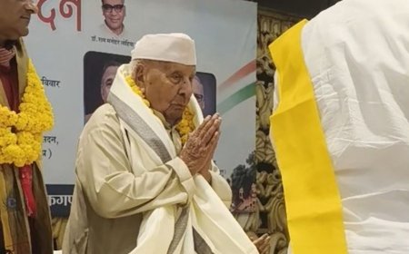 स्वतंत्रता सेनानी पंडित रामकिशन शर्मा 101 साल के हुए:मथुरा में अभिनंदन समारोह, भारत रत्न देने की मांग उठी