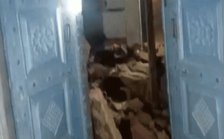 आगरा के पिनाहट में बरामदे की छत गिरी:14 लोग मलबे में दबे, चार की हालत गंभीर