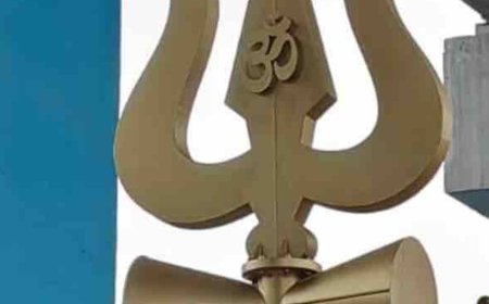 मेरठ रोड तिराहे पर नगर निगम ने बनाए दो जंक्शन:25 फीट का त्रिशूल और शिव की पेंटिंग बनी आकर्षण का केंद्र