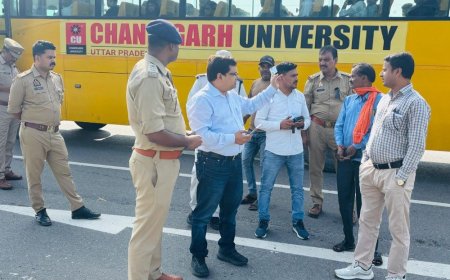 HC के आदेश के बाद उन्नाव में बसों की चेकिंग:परमिट-फिटनेस से बीमा तक सभी दस्तावेज खंगाले गए