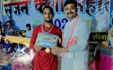 महराजगंज में सृजन कला महोत्सव आयोजित:कलाकारों का सम्मान प्रतिभा का सम्मान, युवाओं को बढ़ाना सबकी सामूहिक जिम्मेदारी