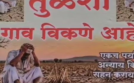महाराष्ट्र के सोलापुर में तुलशी गांव बेचने का बोर्ड लगा:कीमत सिर्फ पानी; राज्य की 265 तहसीलें सूखा घोषित