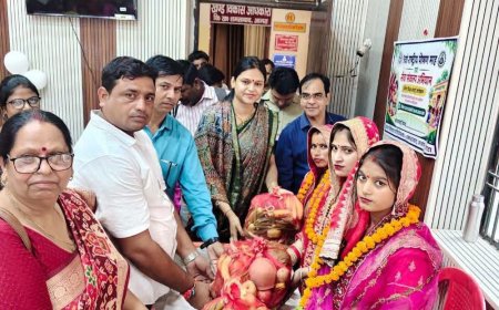 सेवा संकल्प अभियान:शमशाबाद में महिलाओं की गोद भराई की, बच्चों का अन्नप्राशन कराया