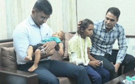 आजमगढ़ SSP की सराहनीय पहल:दो अनाथ बच्चियों को लिया गोद, 1 महीने का देंगे वेतन, जिले के सभी पुलिसकर्मी देंगे एक दिन का वेतन