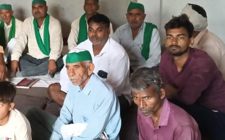 एक्सप्रेसवे मुआवजे पर किसानों का धरना:समान सर्किल रेट की मांग पर 12वें दिन भी डटे किसान