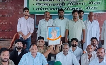लोहियानगर में किसानों का धरना 18वें दिन भी जारी:भगत सिंह को किया याद, बीते दिन मेडा की सद्बुद्धि के लिए किया था हवन