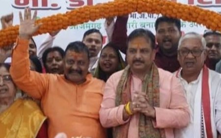 आजमगढ़ में बोले प्रभारी डॉक्टर धर्मेंद्र सिंह:योगी की राज में कानून का राज, 2027 में फिर खिलेगा कमल