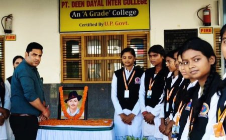 दीन दयाल इंटर कॉलेज में मनी भगत सिंह जयंती:विद्यार्थियों ने देशहित में कार्य करने का लिया संकल्प