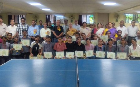सेंट ऐण्ड्रयूज कॉलेज में प्रिंसिपल कप:तुषार और कल्पना ने जीता टेबल टेनिस का खिताब
