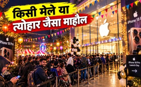 रात से लगी आईफोन 18 प्रो की लाइन, फोन लेने के लिए उमड़ी भीड़